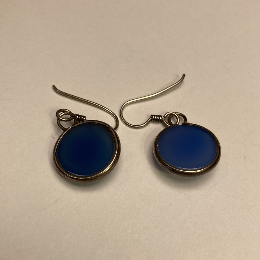 Periwinkle Circle Earrings - Picture 3 of 5